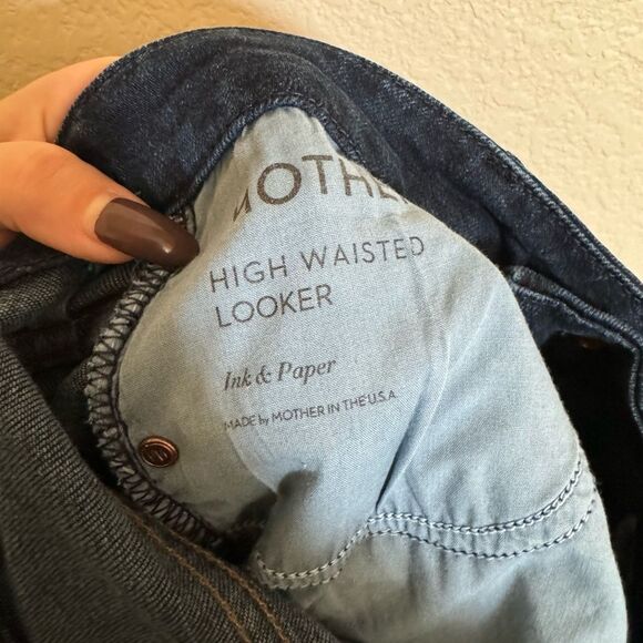 MOTHER High Waisted Looker Wash: Ink and Paper Size 27 - Picture 10 of 11